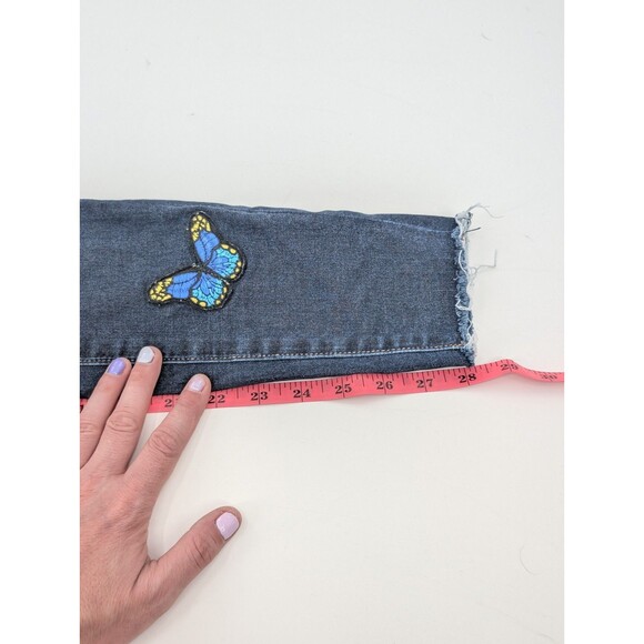 Articles of Society Womens Sarah Cut Off Hem Butterfly Skinny Fit Jeans Size 24 - Picture 9 of 10
